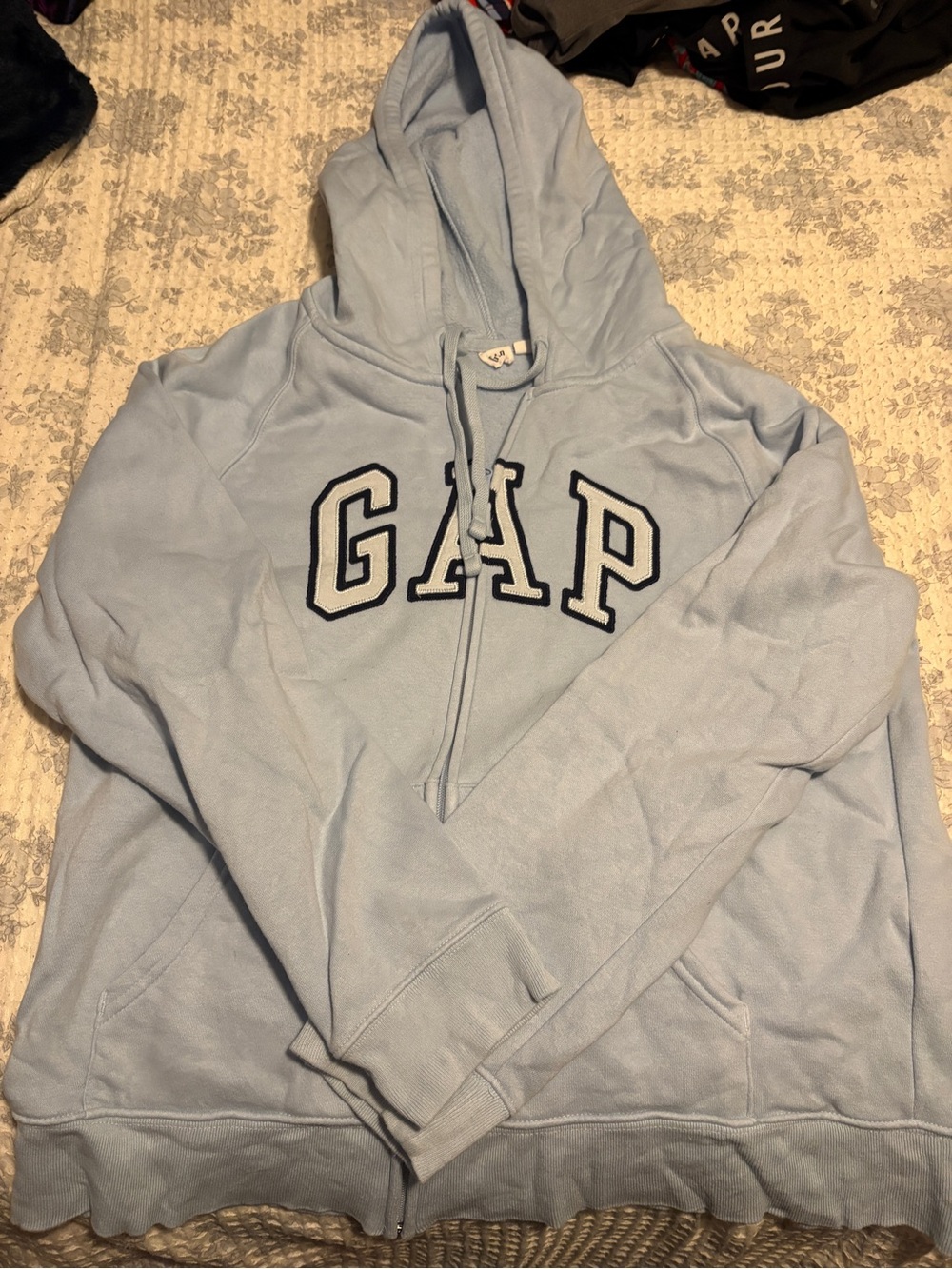 GAP Light Blue zip up hoodie